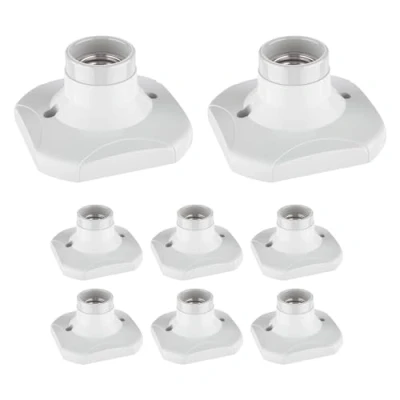 Immagine di ledscom.de 8 pz. plafoniera/porta lampada ELEKTRA, porcellana, bianco, 1x E27 max. 60W