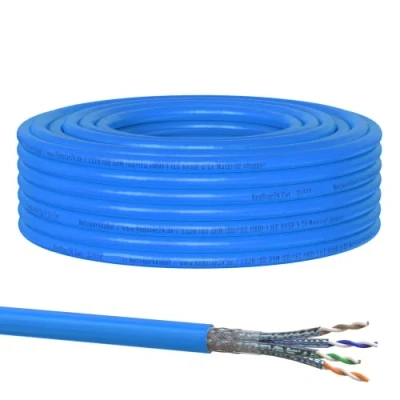 Immagine di RedStar24 Cat 8 cavo di rete 10m Ethernet CAT8 Schermato dati 8.1 LAN Gigabit S/FTP, PIMF, PoE, 40Gbit/s, senza alogenuri, installazione in rame 10 metri