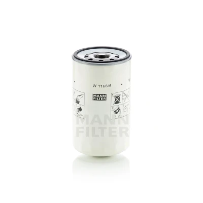 Immagine di MANN FILTER W 1168/6 Filtro olio 1 1/8 16 UN 2B ad avvitamento