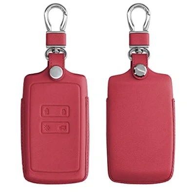Immagine di kwmobile Custodia Compatibile con Renault 4 Tasti Smart Key (Solo Keyless Go) Cover Chiavi Auto Protezione Copri Telecomando Chiave Copertura Rosso
