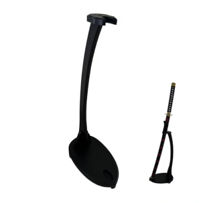 Immagine di Supporto per spada Katana a forma di cigno grande verticale Espositore da 22,8 pollici display armi Wakizashi