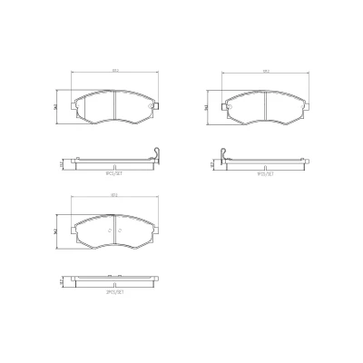 Immagine di BREMBO P 30 097 Kit pastiglie freno con segnalatore acustico usura accessori