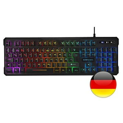 Immagine di Mars Gaming MK218DE, Tastiera RGB, H Mech, Antighosting, Layout tedesco