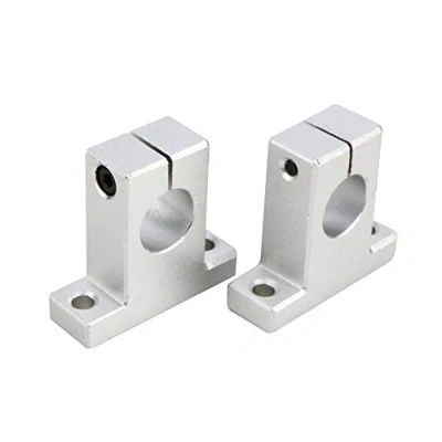 Immagine di 2 supporti per albero binario lineare, 16 mm, supporto asse ottico verticale guida lineare in lega di alluminio SK16
