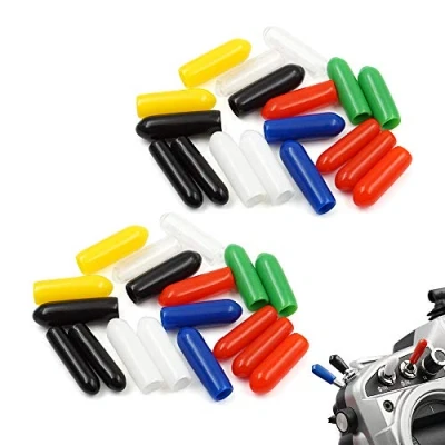 Immagine di 36 pz RC Trasmettitore Interruttore Coperture colorate Gomma Antiscivolo Cap per Radiomaster TX16s Jumper T16 T18 FrSky X9D QX7 Flysky Spektrum DX8e NX8 Radiolink e Futaba