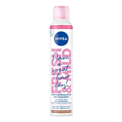Immagine di NIVEA shampoo secco Fresh &amp; Mild (200 ml), a extra delicato spray per capelli medi con piacevole profumo, secchi una freschezza istantanea