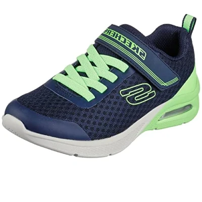 Immagine di Skechers Microspec Max Gorvix, Scarpe da ginnastica Bambini e ragazzi, Navy Textile Lime Trim, 31 EU