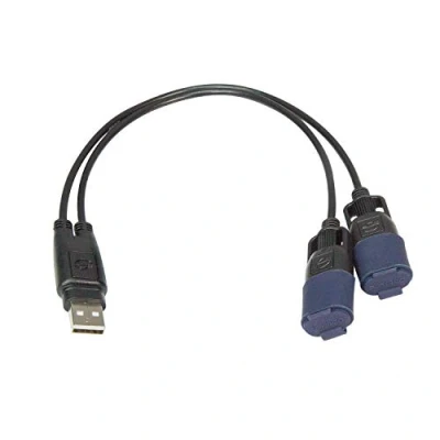 Immagine di TecMate Optimate Cable O 110, Splitter USB a Y, con Sistema di Collegamento Resistente alle intemperie