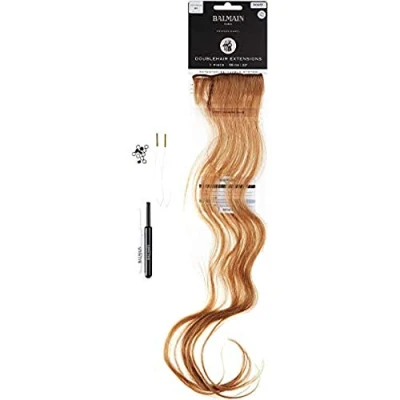 Immagine di Balmain Extension per capelli DoubleHair, di umani, 55 cm lunghezza, numero 8A biondo cenere naturale, 0,055 kg