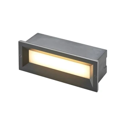 Immagine di Lucande applique da esterni &#039;Lachlain&#039; (Moderno) colore Nero, in Alluminio (1 luce, lampadina inclusa) incasso per esterni, facciata, casa, terrazzo e balcone