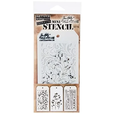 Immagine di Stampers Anonymous Mini Tim Holtz a Strati Stencil Set # 10
