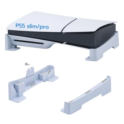Immagine di Mcbazel Supporto Orizzontale per PS5 Slim, Base Facile Dissipazione del Calore Playstation 5 Slim Disc &amp; Digital Edition Console Bianco