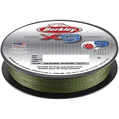 Immagine di Berkley X9, Filo da Pesca, Treccia a 9 Fili per la Pesca in Mare e Acqua Dolce, Più Resistente Molto Flessibile, ai Predatori, Long Cast