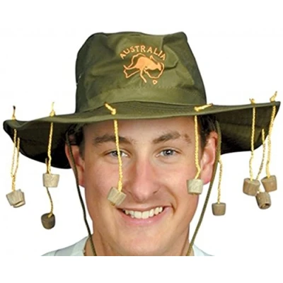 Immagine di HAT FABRIC AUSTRALIAN 10 CORKS W/STRING ADULT