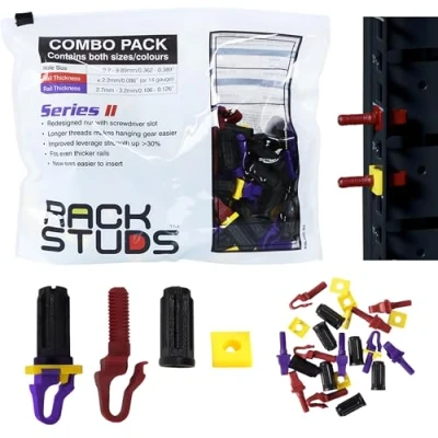 Immagine di Rackstuds 40C Montatura rack soluzione Serie II Niente più dadi a gabbia! La server semplice e sicura in da 19 Contiene 80 pezzi; 40 di ciascuna dimensione/colore
