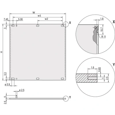 Immagine di Schroff 30846771 Piastra frontale 1 pz.