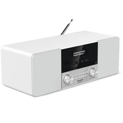 Immagine di TechniSat DIGITRADIO 3 Radio da tavolo DAB+, FM CD, USB, Bluetooth incl. telecomando, Funzione allarme, di carica della batteria Bianco