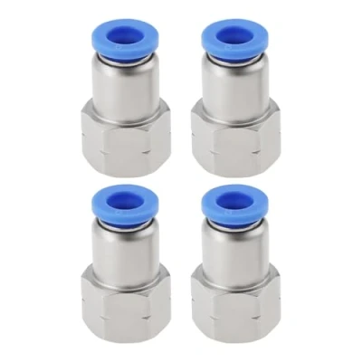 Immagine di EMSea 4 Pezzi 6mm Diametro Tubo X 1/8&quot; NPT Filettatura Femmina Adattatore Connettore Pneumatico Push Fit Per Raccordi Aria Dritto