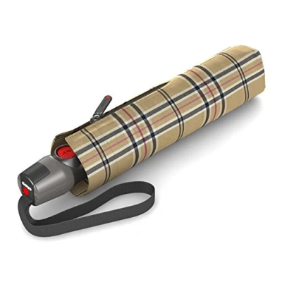 Immagine di Ombrello tascabile Knirps T.200 Duomatic Animal Automatico aperto/chiuso A prova di tempesta antivento Look Beige