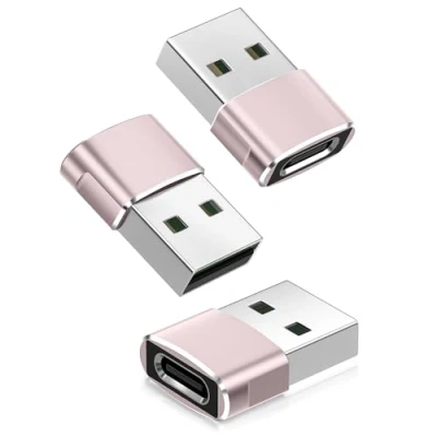 Immagine di BASESAILOR Adattatore da USB C A 3 Pezzi,Tipo Femmina Maschio Connettore Cavo Caricatore per Apple iWatch s10 9,iPhone 16 15 14 Pro Max,iPad Air 4 5,Mini 6,Samsung Galaxy A22 A23 A31 A32 A33