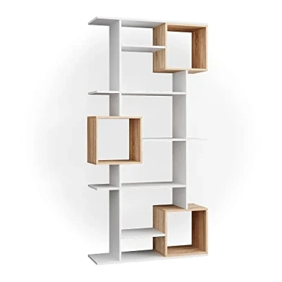 Immagine di Vicco scaffale Cube, Bianco/Sonoma, 92 x 187.7 cm