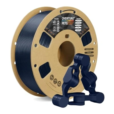 Immagine di OVERTURE Filamento PETG 1.75mm, 1kg Bobina(2.2lbs), Neatly Wound Durevole Filament per Stampante 3D, Precisione Dimensionale +/ 0.02 mm, 3D Printer (Blu Stellato)