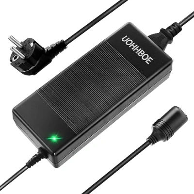 Immagine di UOHHBOE AC DC Convertitore Trasformatore 12V Adattatore per Presa Accendisigari 10A 100V 240V 120W Apparecchio Auto a Gonfiatore Pneumatici, Aspirapolvere dell’Auto, Frigoriferi