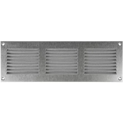 Immagine di griglia di ventilazione zincata con per insetti, 300 x 100 mm, riscaldamento e ventilazione, interni ed esterni, senza viti