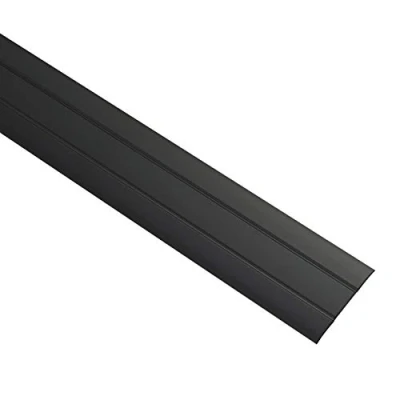 Immagine di Gedotec Profilo di transizione Autoadesivo 1000 mm Lunghezza 2 m, larghezza 37 1 Pezzo Nero Guida in alluminio anodizzato, senza foratura, listello copertura