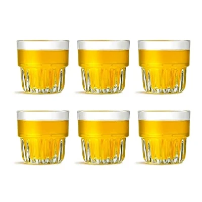 Immagine di Bicchieri Everest Rocks della Libbey 266 ml / 26.6 cl set di 6 pz impilabili alta qualità lavabili in lavastoviglie