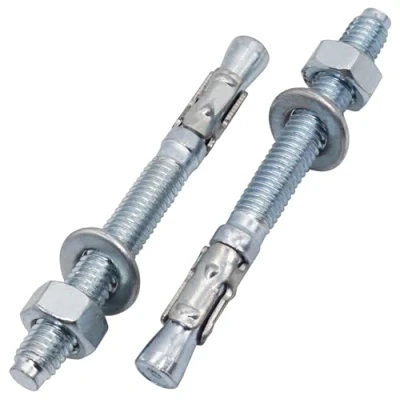 Immagine di SKIR&#039;CO Ancoraggi a cuneo zincati M8 x 80 mm, tasselli in metallo, bullone di ancoraggio, ancoraggio per muratura, calcestruzzo, 10 pezzi