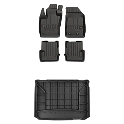 Immagine di FROGUM ProLine 3D Esclusivi Tappetini auto in gomma e vasca baule bagagliaio su misura per Jeep Renegade dal 2014 I bordi più alti