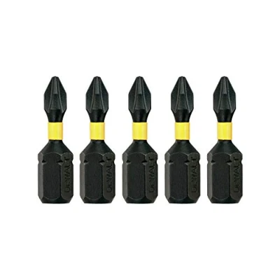 Immagine di DeWalt DT7993T QZ Inserti per Avvitatore a Impulsi Impact Torsion Extreme, Attacco 1/4&quot;, multicolore, 25 mm PH1, Confezione da 5 Pezzi