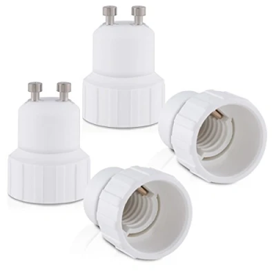 Immagine di kwmobile adattatore lampadina da GU10 a E14 4x attacchi porta lampada GU 10 E 14 convertitore per lampadine alogene LED risparmio energetico