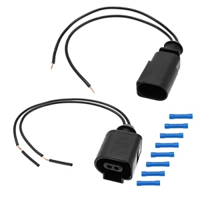 Immagine di Kit di riparazione connettore per cablaggio elettrico a 2 pin 10336102 1J0973802 1J0973702 0,50 mm² 1,50 1 maschio e femmina