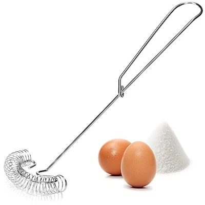 Immagine di COM FOUR® frusta da cucina a spirale in acciaio inossidabile per montare e mescolare panna salse (01 pezzi spirale)