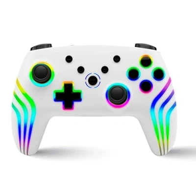 Immagine di NITHO NEXUS Wireless Controller Compatibile con Switch, Switch 2, PC, Windows, iOS e Android, Gamepad da Gioco Sensore a 6 assi, Luci RGB LED, Trigger Effetto Hall, Turbo, Vibrazione, Joystick