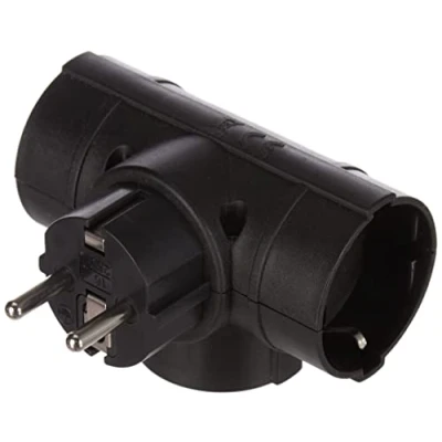 Immagine di Electraline 55322 Adattatore Triplo 16 A, colore: nero