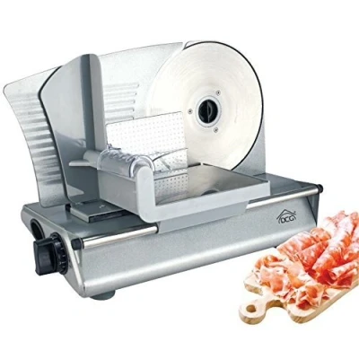 Immagine di DCG Eltronic AS2470 WeGeek, Affettatrice Elettrica 150W Inossidabile con Lama di 22cm Diametro, 150 W, Acciaio Inox