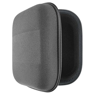 Immagine di custodia Geekria Shield per cuffie over ear di grandi dimensioni, borsa da viaggio rigida sostitutiva con cavi, compatibile HiFiMAN Edition XS, Sundara C (microfibra grigia)