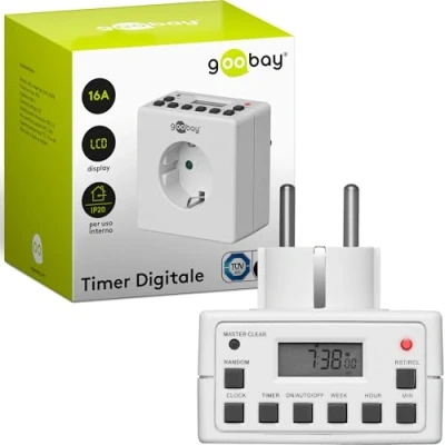 Immagine di Goobay 93256 Timer Digitale, Bianco
