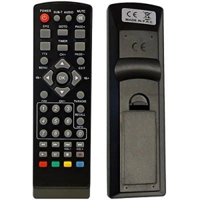 Immagine di LEYF Telecomando Universale 7in1 compatibile con Ricevitore DVB T TNT Strong, Engel, Metronic, Strom, LiveTNT, Xoro Remote control, il decoder