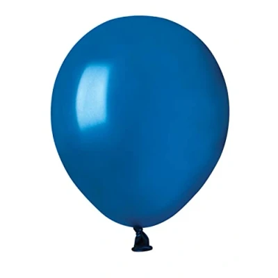 Immagine di Busta 100 palloncini perlati in lattice naturale Premium Quality A50 (Ø 13cm / 5&quot;), blu perlato
