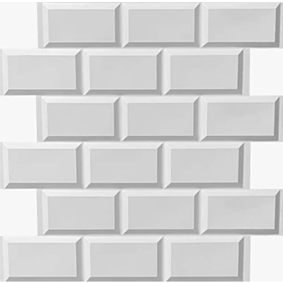Immagine di I K H E MALARKA 50 pezzi 4,5 m², pannelli 3D per carta da parati EPE Schiuma PVC autoadesivo, effetto pietra, impermeabile, 30 x cm (bianco JF 2807)