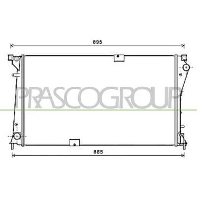 Immagine di PRASCO DS952R005 Radiatore motore Alluminio 780mm 470mm 34mm Alette di raffreddamento montate meccanicamente RENAULT: TRAFIC 2 Kasten, Bus