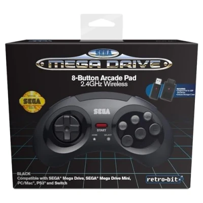 Immagine di Retro Bit Sega MD 8 B 2.4G Wl NERO Not Machine Specific Mac OS X, Windows XP, Nintendo Switch, PlayStation 3