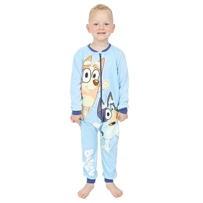 Immagine di Bluey Tutina in pile per bambini e bambine, tutto uno, Blu, 3 4 Years