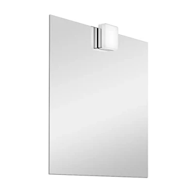 Immagine di Inbagno Specchio con Lampada LED 50x70 Reversibile, Completa di Luce a Risparmio energetico, Naturale (Stile 1)