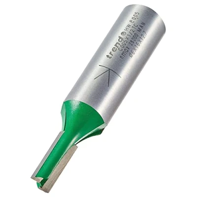 Immagine di Trend CraftPro C005X1/2TC Fresa dritta a due scanalature, gambo da 1/2&quot;, diametro di taglio 6 mm e lunghezza 16 mm, punta in carburo tungsteno,