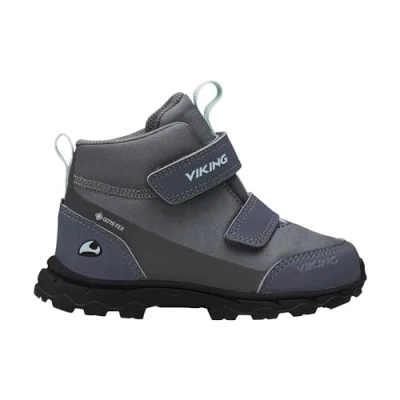 Immagine di Viking ASK MID GTX Unisex Scarpa da hiking per bambini, Taglia: 27, Grey/light green Tessuto / sintetico